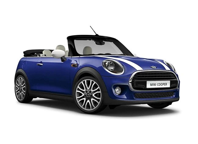 Mini John Cooper Cabrio car hire at Moto Luis Ibiza