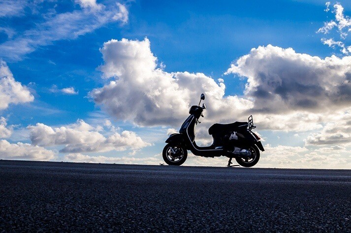 Scooter for hire at Moto Luis Ibiza